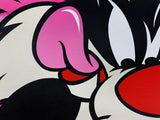 Original Painting 11291 * TWEETY BIRD AND SYLVESTER