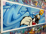 Original Painting 11337 * TWEETY BIRD AND SYLVESTER