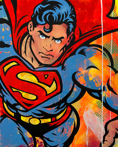 Original Painting 11753 * SUPERMAN