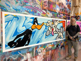 Original Painting 12053 * BUGS BUNNY and DAFFY DUCK