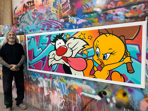 Original Painting 12104 * SYLVESTER AND TWEETY BIRD