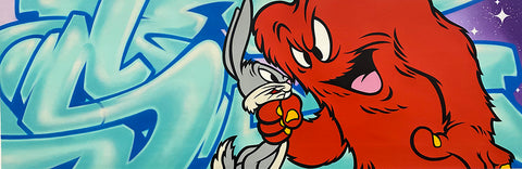 Original Painting 11359 * GOSSAMER and BUGS BUNNY