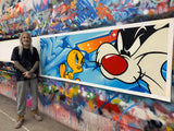 Original Painting 11647 * TWEETY BIRD AND SYLVESTER